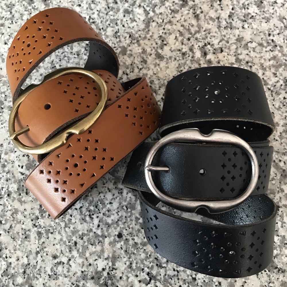 Leather Belt Pair 32” - Picture 1 of 8